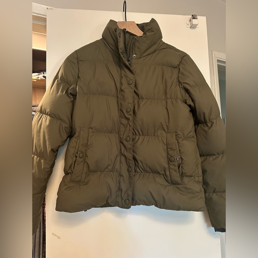Olive Green Puffer Jacket